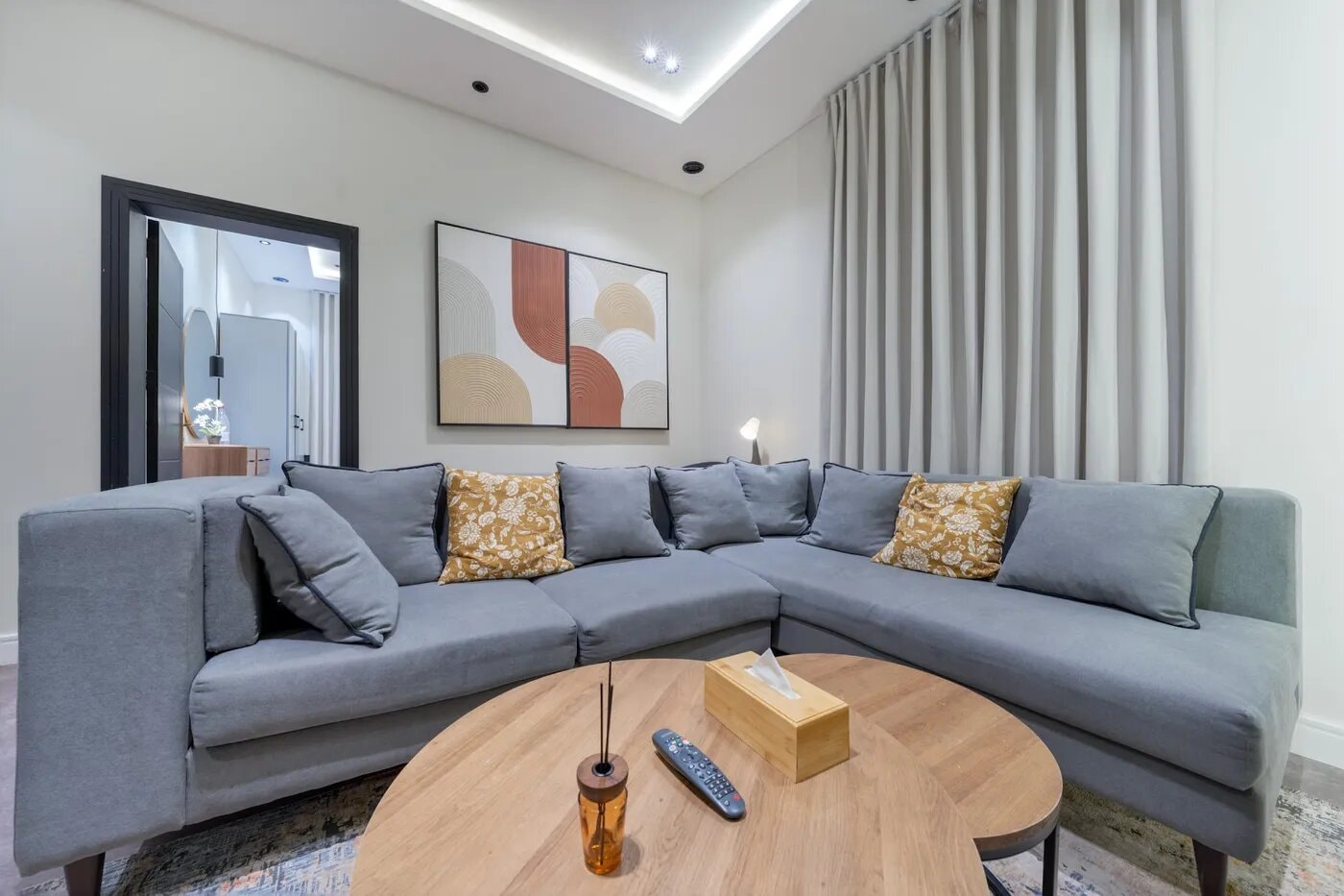 شقة بصالة وغرفة نوم دخول ذاتي 7